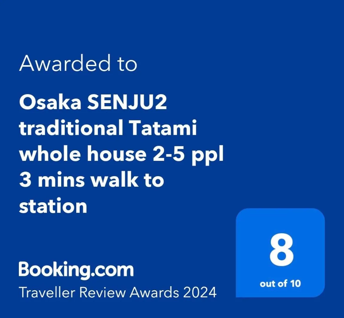 Osaka Senju2 Traditional Tatami Whole House 2-5 Ppl 3 Mins Walk To Station